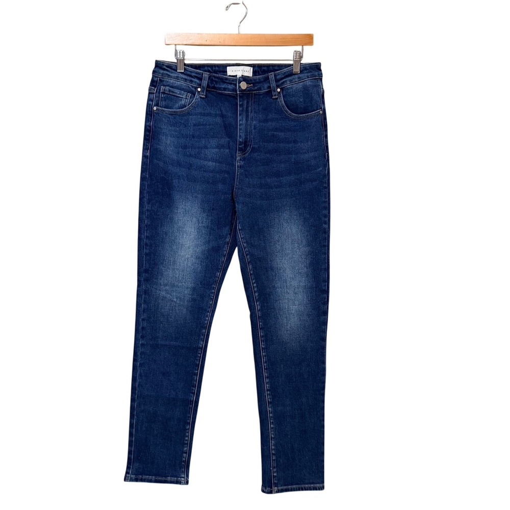 Risen Jeans Womens High Rise Skinny Dark Wash Stretch Denim RDP5556 Size 15/32